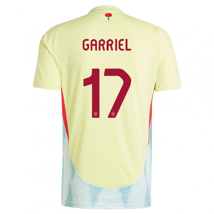 Kandiny Herren Spanien Ivan Garriel #17 Gelb Auswärtstrikot Trikot 24-26 T-Shirt