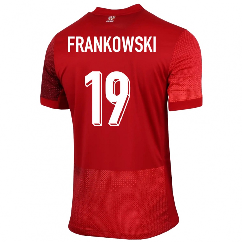 Kandiny Herren Polen Przemyslaw Frankowski #19 Rot Auswärtstrikot Trikot 24-26 T-Shirt