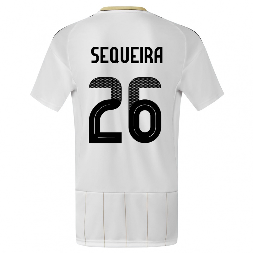 Kandiny Herren Costa Rica Douglas Sequeira #26 Weiß Auswärtstrikot Trikot 24-26 T-Shirt