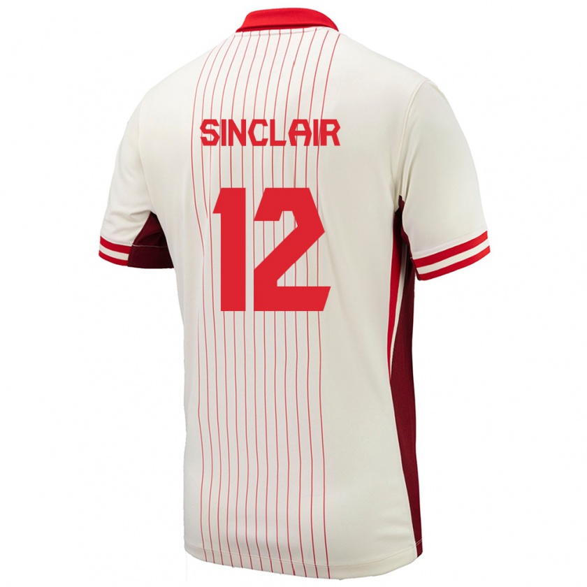 Kandiny Herren Kanada Christine Sinclair #12 Weiß Auswärtstrikot Trikot 24-26 T-Shirt