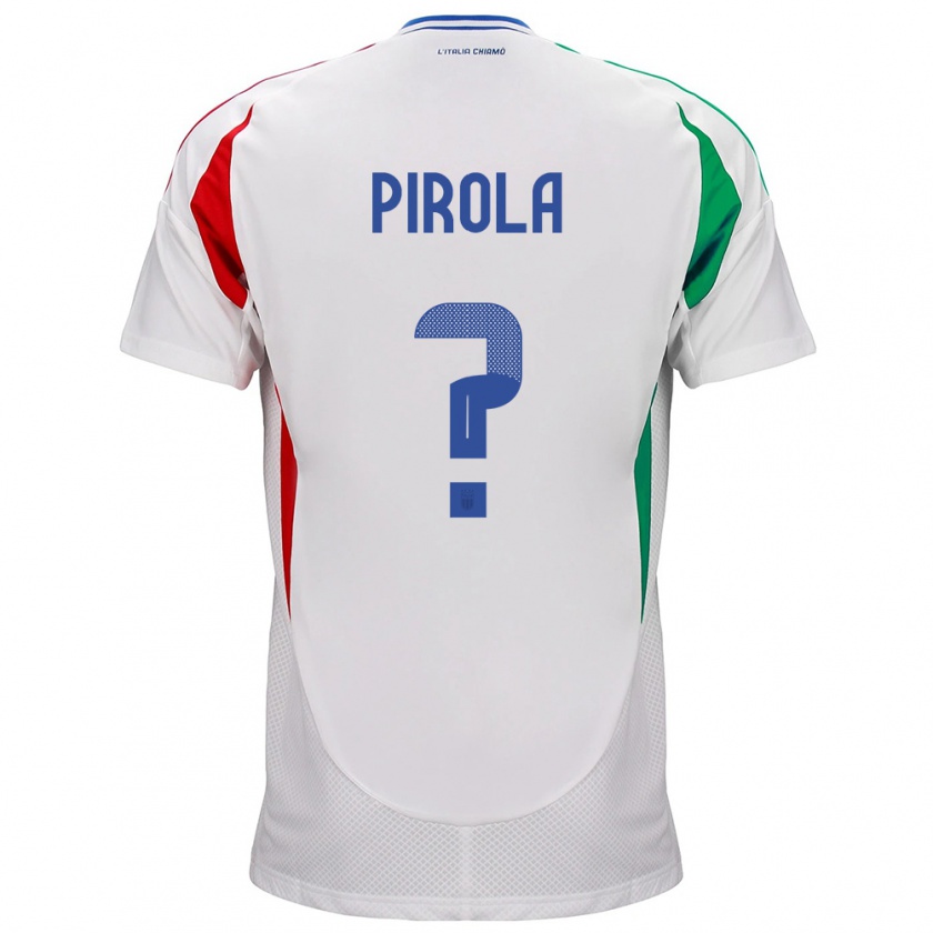 Kandiny Herren Italien Lorenzo Pirola #0 Weiß Auswärtstrikot Trikot 24-26 T-Shirt