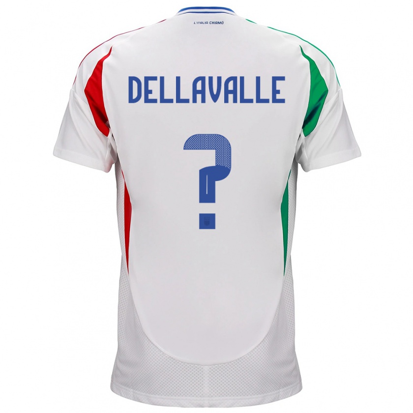 Kandiny Herren Italien Alessandro Dellavalle #0 Weiß Auswärtstrikot Trikot 24-26 T-Shirt