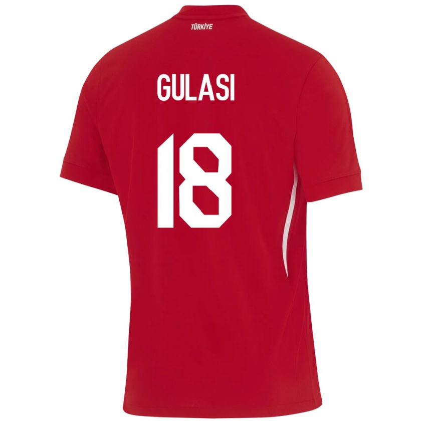 Kandiny Herren Türkei Ayman Gulasi #18 Rot Auswärtstrikot Trikot 24-26 T-Shirt