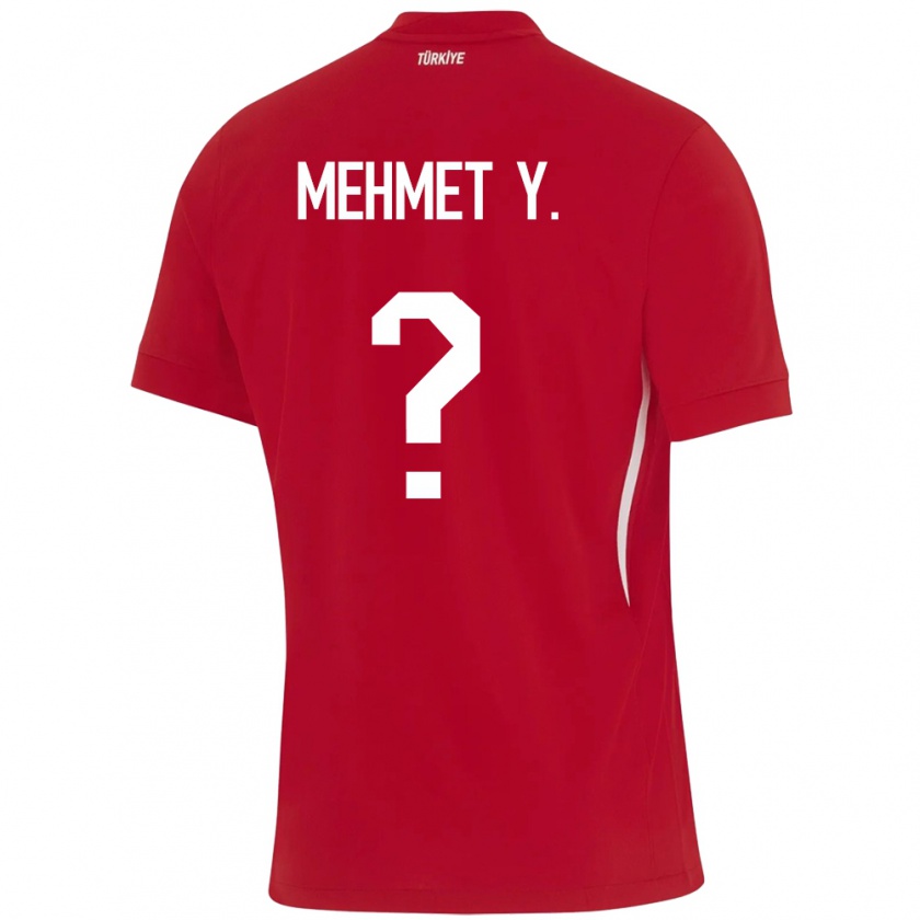 Kandiny Herren Türkei Mehmet Yildirim #0 Rot Auswärtstrikot Trikot 24-26 T-Shirt