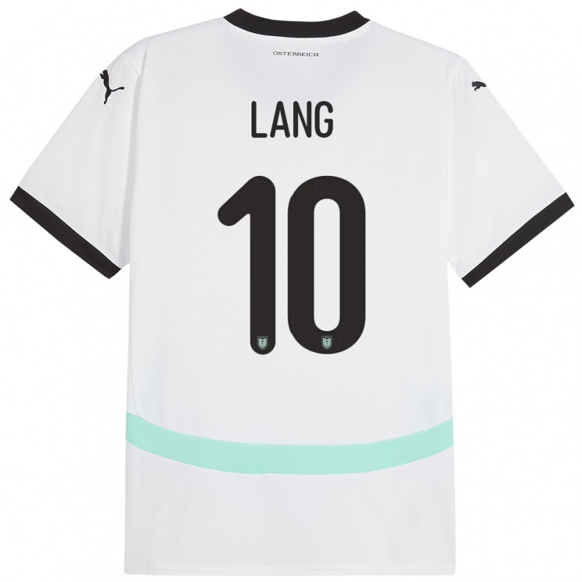 Kandiny Herren Österreich Christoph Lang #10 Weiß Auswärtstrikot Trikot 24-26 T-Shirt