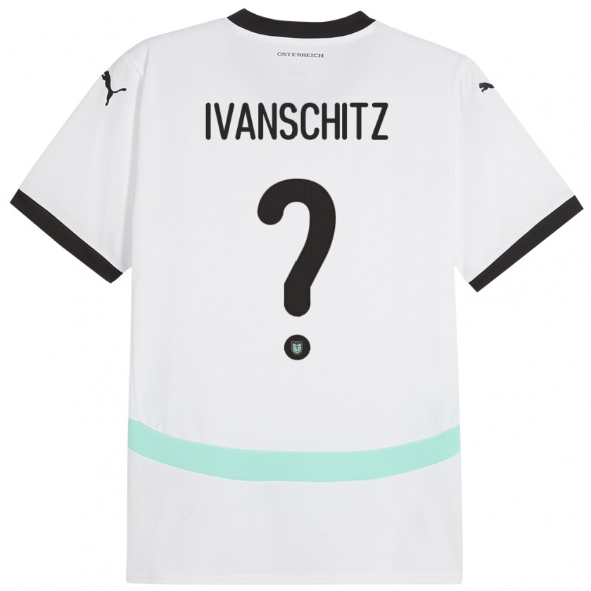 Kandiny Herren Österreich Ilia Ivanschitz #0 Weiß Auswärtstrikot Trikot 24-26 T-Shirt