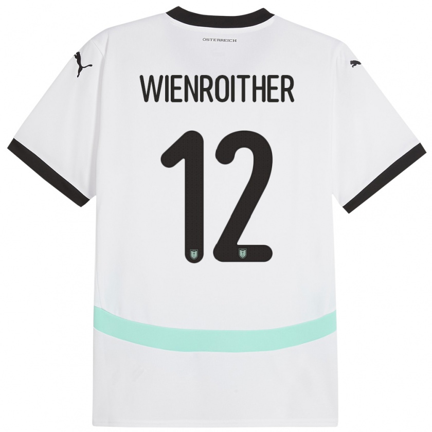 Kandiny Herren Österreich Laura Wienroither #12 Weiß Auswärtstrikot Trikot 24-26 T-Shirt