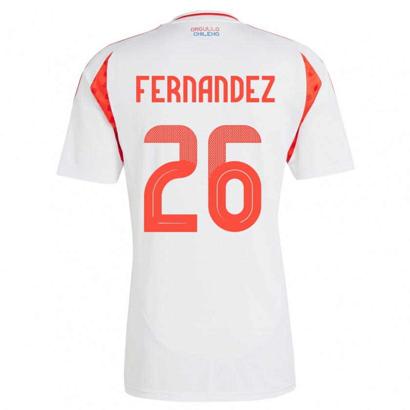 Kandiny Herren Chile Nicolás Fernández #26 Weiß Auswärtstrikot Trikot 24-26 T-Shirt