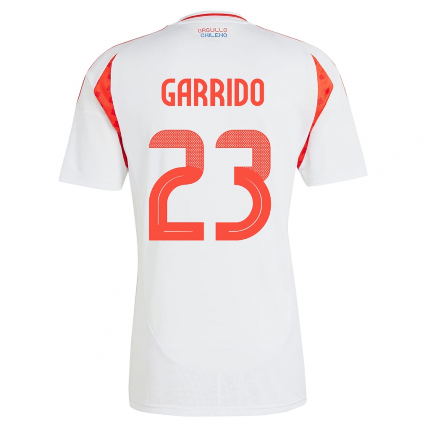 Kandiny Herren Chile Pedro Garrido #23 Weiß Auswärtstrikot Trikot 24-26 T-Shirt