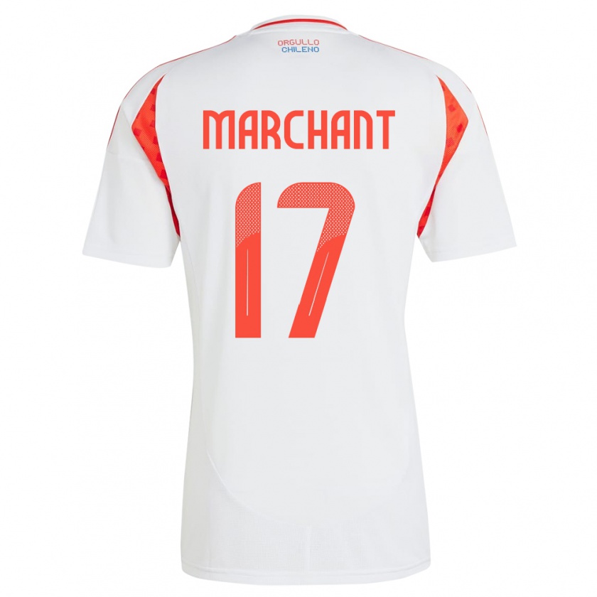 Kandiny Herren Chile Francisco Marchant #17 Weiß Auswärtstrikot Trikot 24-26 T-Shirt