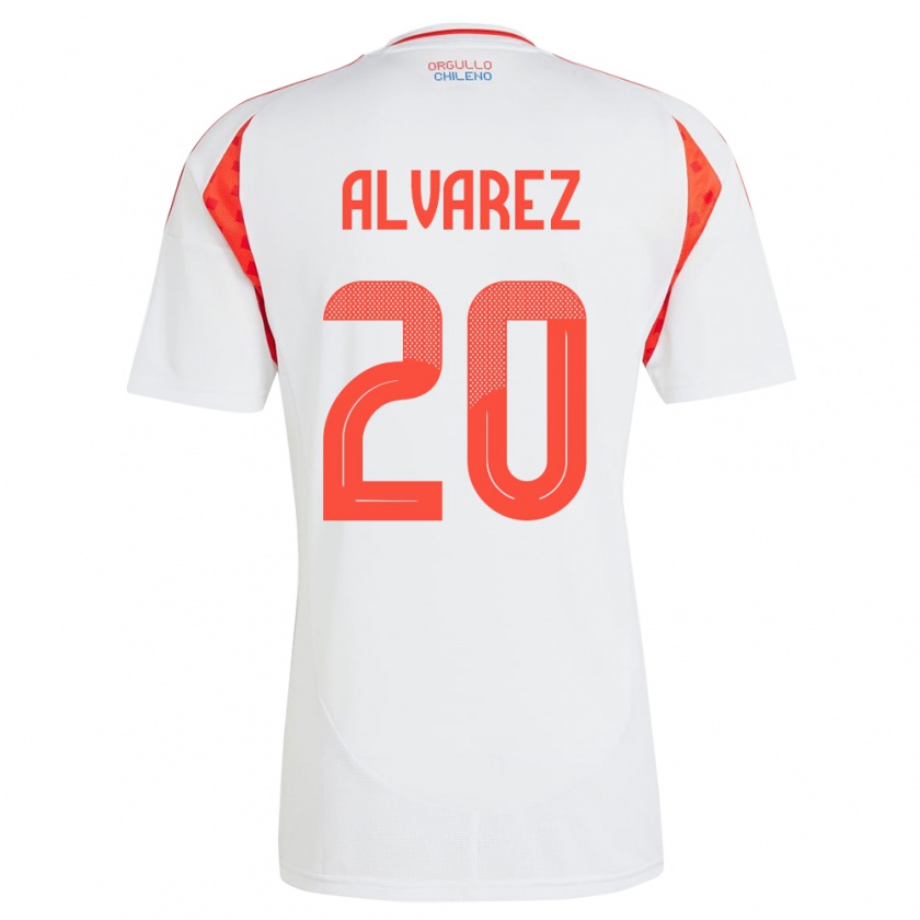 Kandiny Herren Chile Anaís Álvarez #20 Weiß Auswärtstrikot Trikot 24-26 T-Shirt