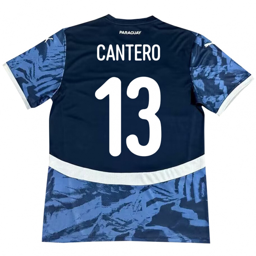 Kandiny Herren Paraguay Alexis Cantero #13 Blau Auswärtstrikot Trikot 24-26 T-Shirt