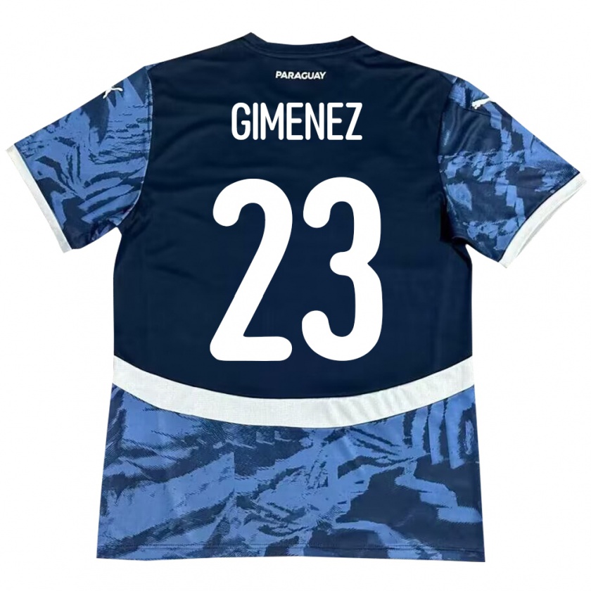 Kandiny Herren Paraguay Miguel Giménez #23 Blau Auswärtstrikot Trikot 24-26 T-Shirt