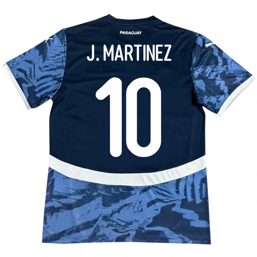 Kandiny Herren Paraguay Jessica Martínez #10 Blau Auswärtstrikot Trikot 24-26 T-Shirt