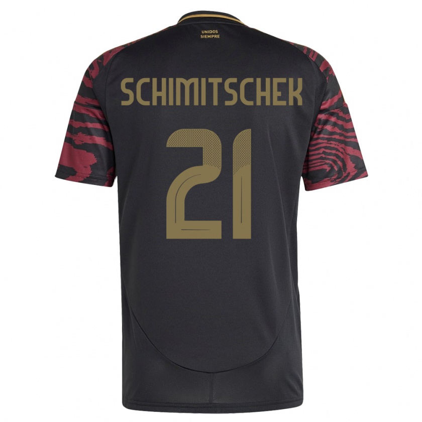 Kandiny Herren Peru Ian Schimitschek #21 Schwarz Auswärtstrikot Trikot 24-26 T-Shirt