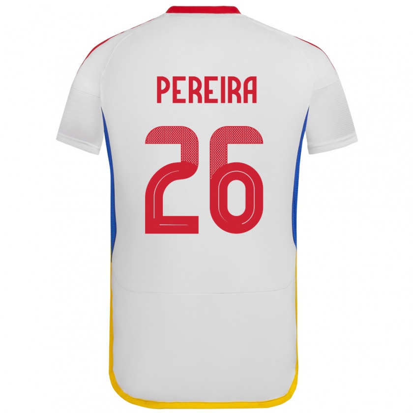 Kandiny Herren Venezuela Daniel Pereira #26 Weiß Auswärtstrikot Trikot 24-26 T-Shirt