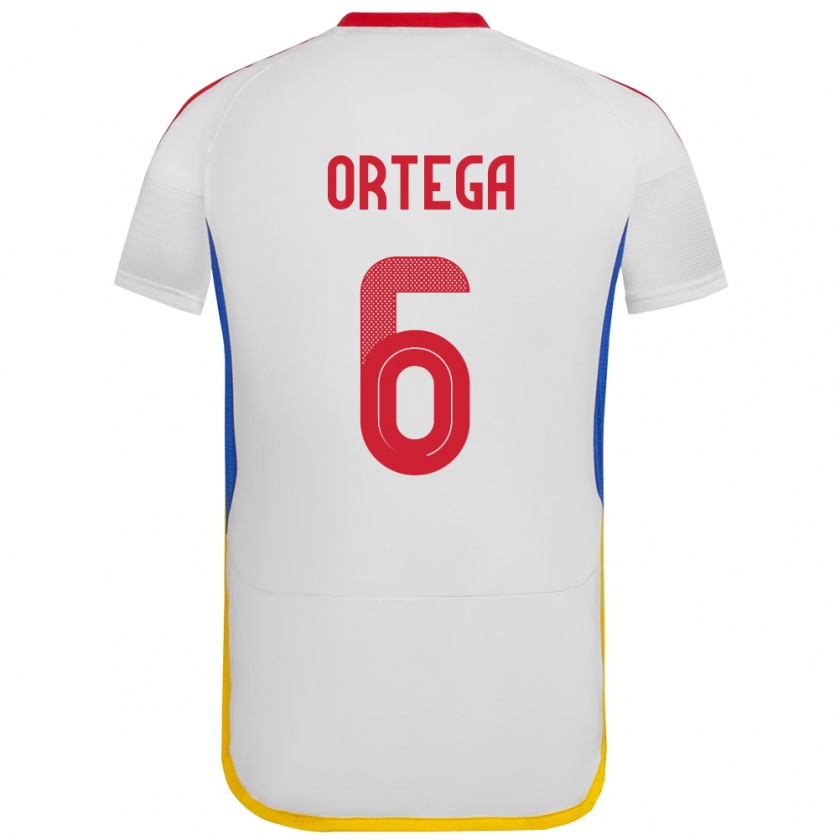 Kandiny Herren Venezuela Bryant Ortega #6 Weiß Auswärtstrikot Trikot 24-26 T-Shirt