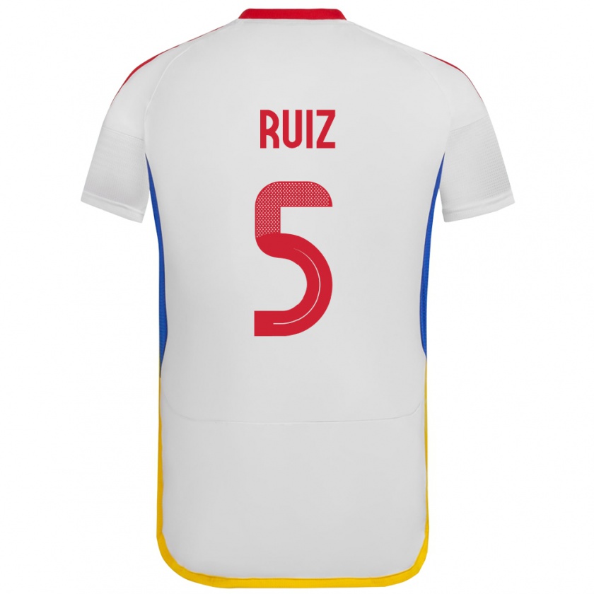 Kandiny Herren Venezuela Emerson Ruíz #5 Weiß Auswärtstrikot Trikot 24-26 T-Shirt