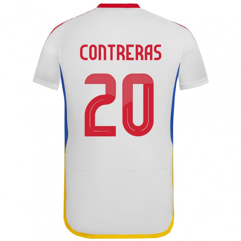 Kandiny Herren Venezuela Anderson Contreras #20 Weiß Auswärtstrikot Trikot 24-26 T-Shirt