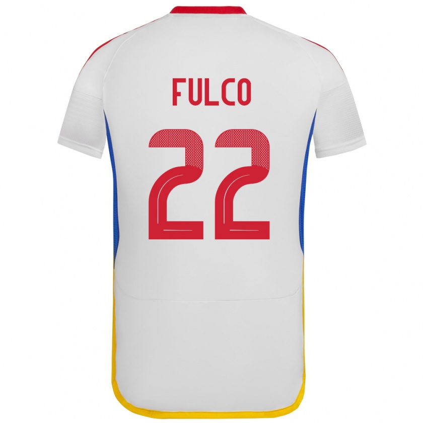 Kandiny Herren Venezuela Pedro Fulco #22 Weiß Auswärtstrikot Trikot 24-26 T-Shirt