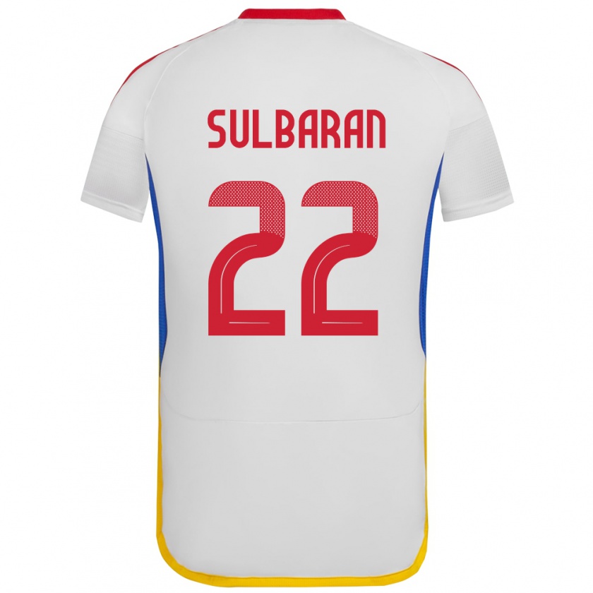 Kandiny Herren Venezuela Manuel Sulbarán #22 Weiß Auswärtstrikot Trikot 24-26 T-Shirt