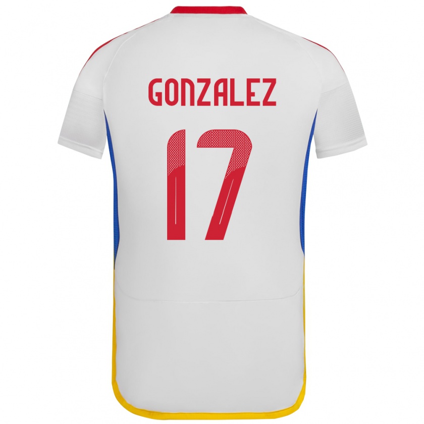 Kandiny Herren Venezuela Mayken González #17 Weiß Auswärtstrikot Trikot 24-26 T-Shirt