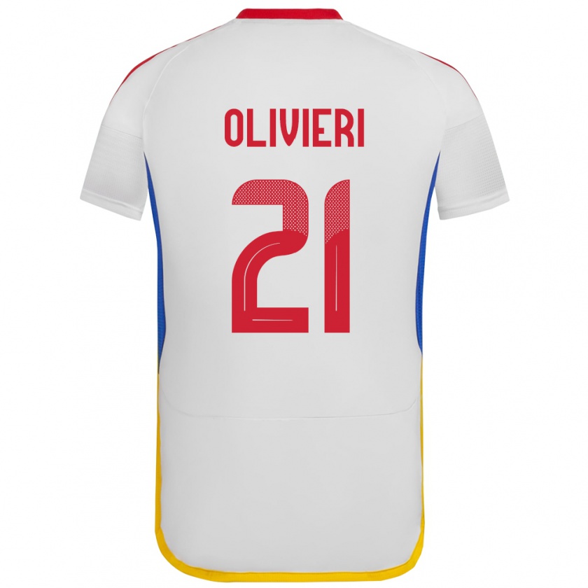 Kandiny Herren Venezuela Bárbara Olivieri #21 Weiß Auswärtstrikot Trikot 24-26 T-Shirt