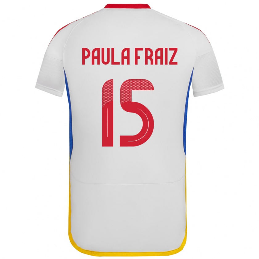 Kandiny Herren Venezuela Ana Paula Fraiz #15 Weiß Auswärtstrikot Trikot 24-26 T-Shirt