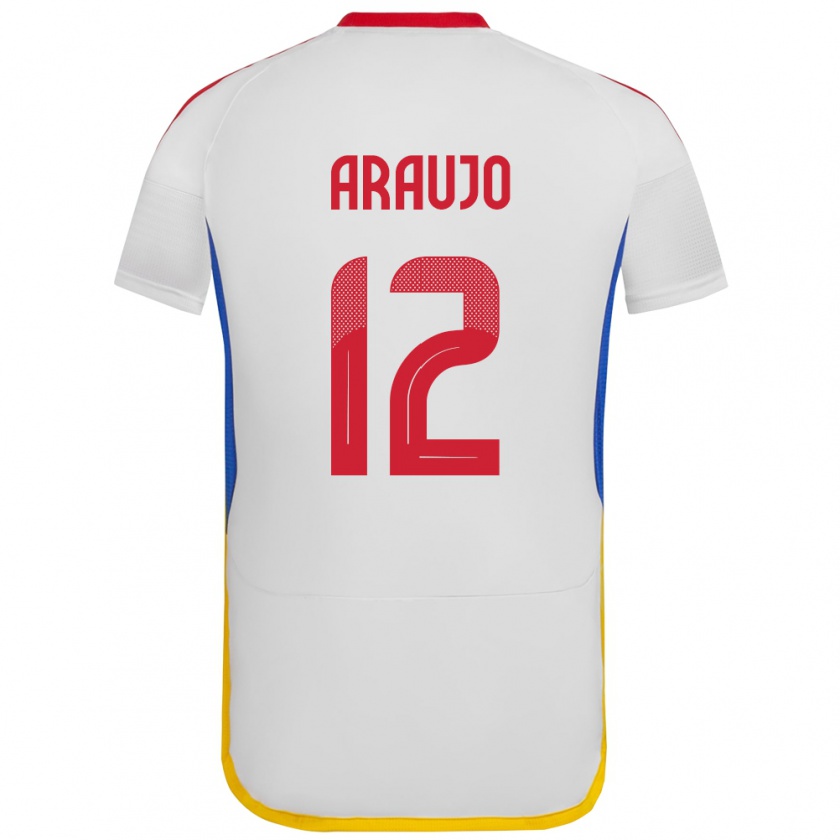 Kandiny Herren Venezuela Sabrina Araujo #12 Weiß Auswärtstrikot Trikot 24-26 T-Shirt