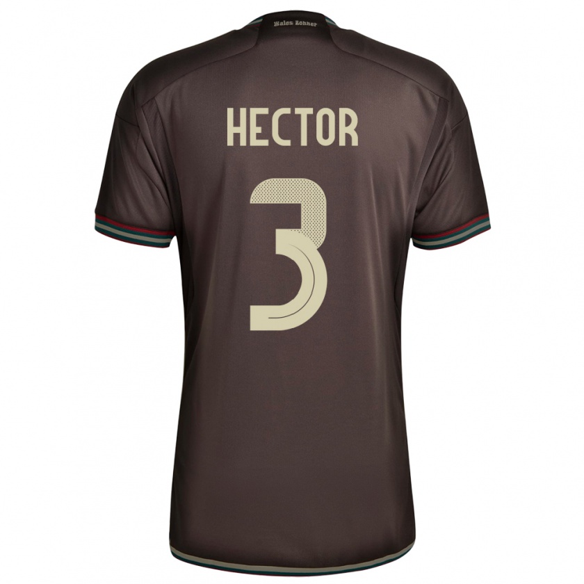 Kandiny Herren Jamaika Michael Hector #3 Nachtbraun Auswärtstrikot Trikot 24-26 T-Shirt