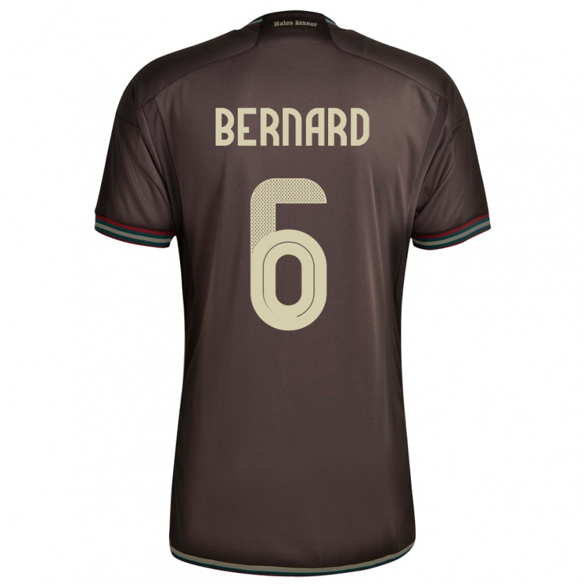 Kandiny Herren Jamaika Di'shon Bernard #6 Nachtbraun Auswärtstrikot Trikot 24-26 T-Shirt