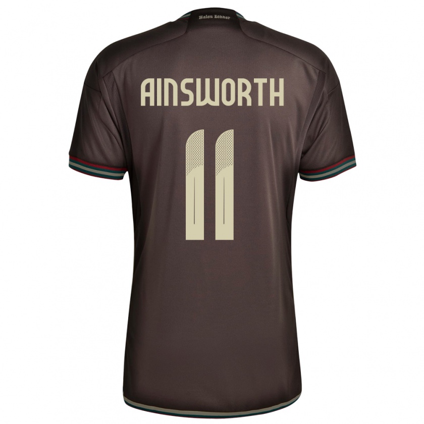 Kandiny Herren Jamaika Christopher Ainsworth #11 Nachtbraun Auswärtstrikot Trikot 24-26 T-Shirt