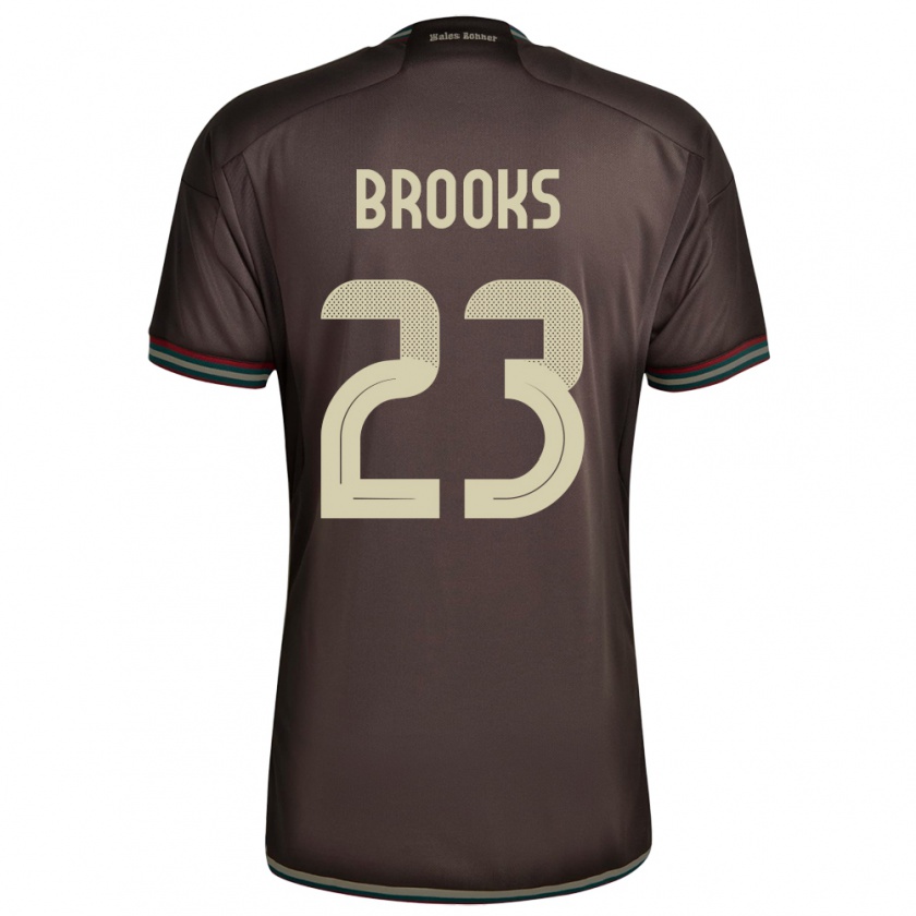 Kandiny Herren Jamaika Liya Brooks #23 Nachtbraun Auswärtstrikot Trikot 24-26 T-Shirt