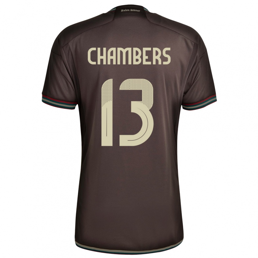 Kandiny Herren Jamaika Chris-Ann Chambers #13 Nachtbraun Auswärtstrikot Trikot 24-26 T-Shirt