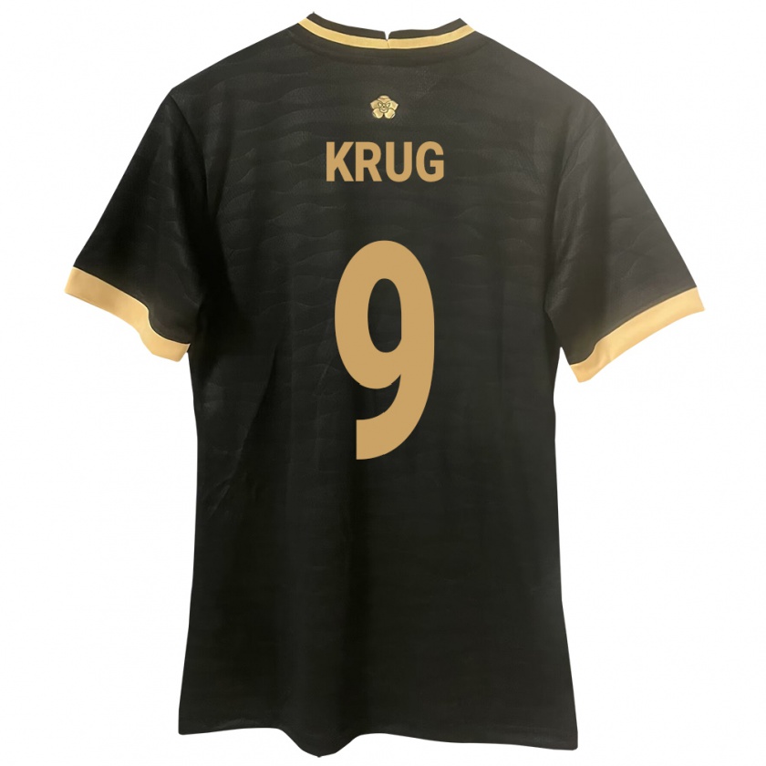 Kandiny Herren Panama Frederick Krug #9 Schwarz Auswärtstrikot Trikot 24-26 T-Shirt