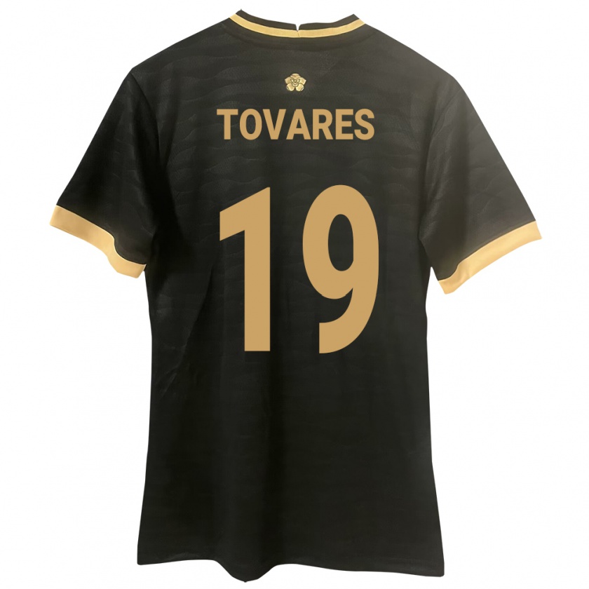 Kandiny Herren Panama Kahir Tovares #19 Schwarz Auswärtstrikot Trikot 24-26 T-Shirt