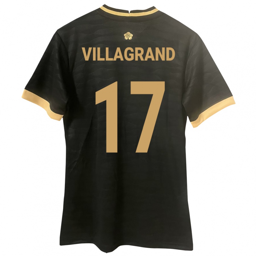 Kandiny Herren Panama Gabriela Villagrand #17 Schwarz Auswärtstrikot Trikot 24-26 T-Shirt