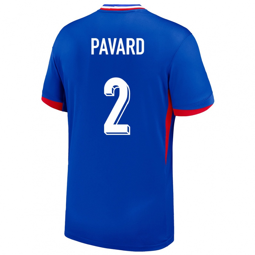 Kandiny Damen Frankreich Benjamin Pavard #2 Blau Heimtrikot Trikot 24-26 T-Shirt