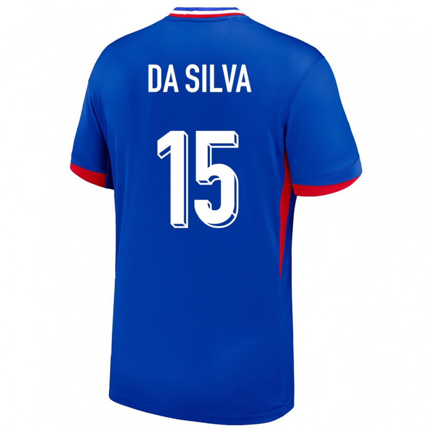 Kandiny Damen Frankreich Florent Da Silva #15 Blau Heimtrikot Trikot 24-26 T-Shirt