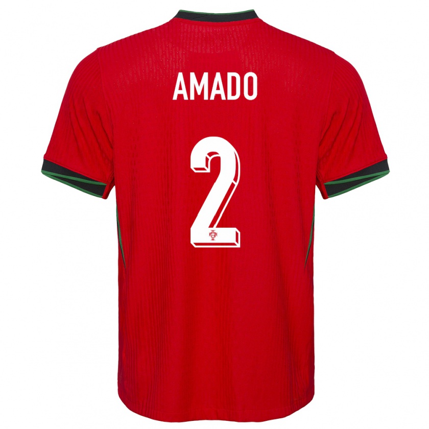 Kandiny Damen Portugal Catarina Amado #2 Rot Heimtrikot Trikot 24-26 T-Shirt