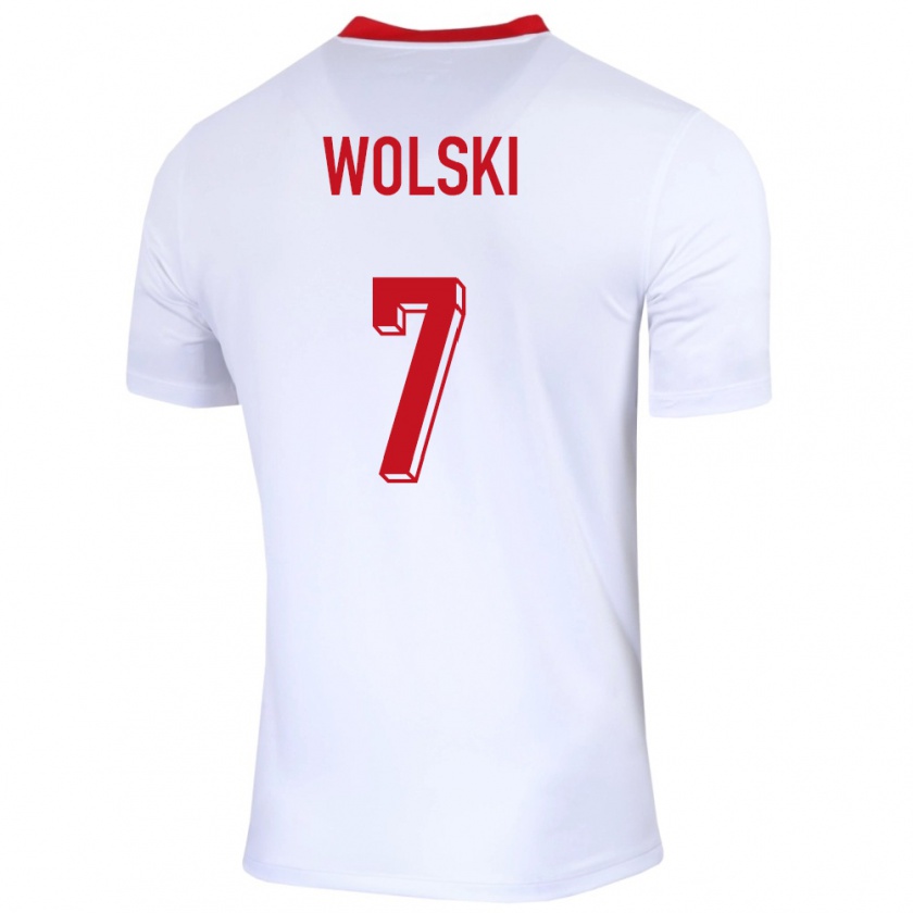 Kandiny Damen Polen Filip Wolski #7 Weiß Heimtrikot Trikot 24-26 T-Shirt