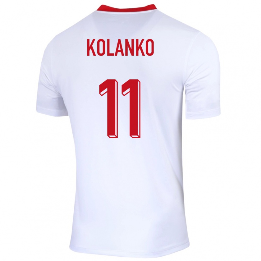 Kandiny Damen Polen Krzysztof Kolanko #11 Weiß Heimtrikot Trikot 24-26 T-Shirt