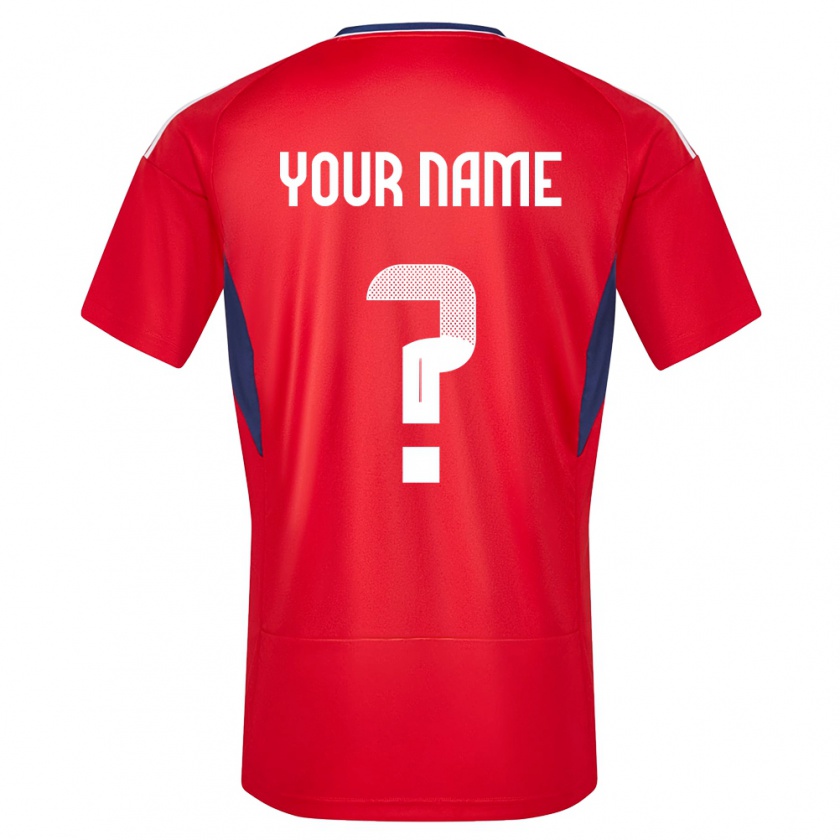 Kandiny Damen Costa Rica Ihren Namen #0 Rot Heimtrikot Trikot 24-26 T-Shirt