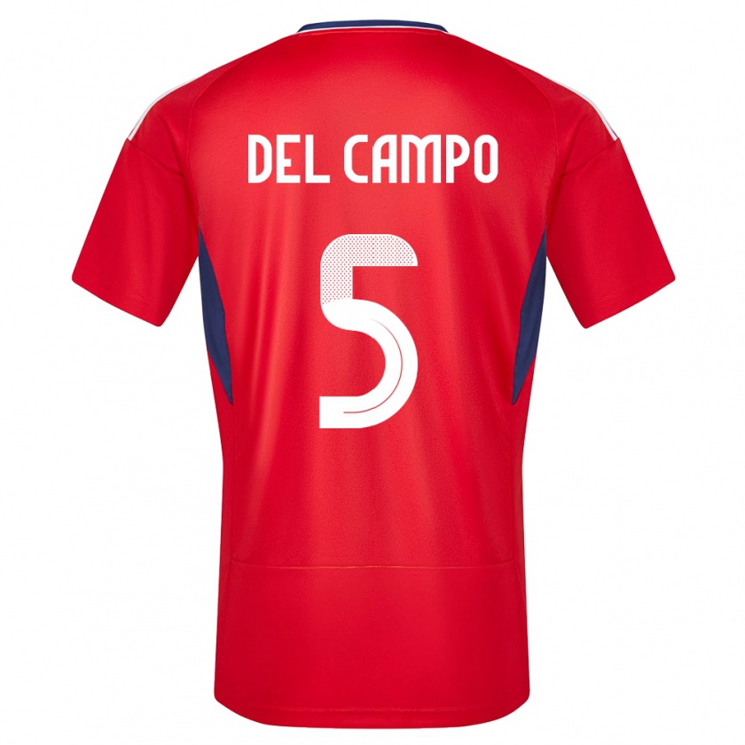 Kandiny Damen Costa Rica Valeria Del Campo #5 Rot Heimtrikot Trikot 24-26 T-Shirt