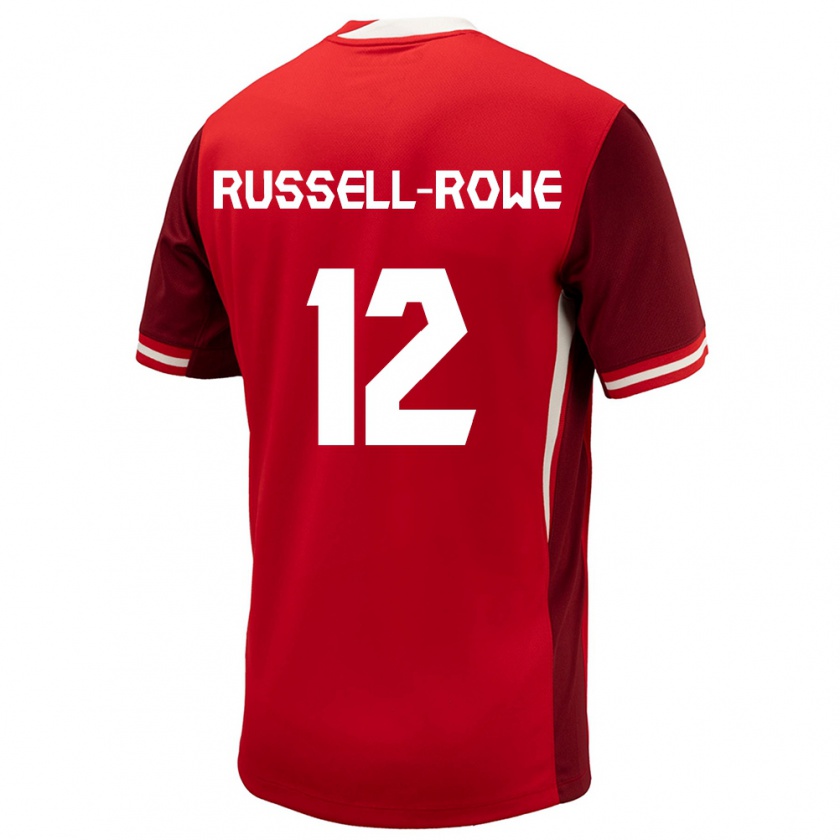 Kandiny Damen Kanada Jacen Russell-Rowe #12 Rot Heimtrikot Trikot 24-26 T-Shirt