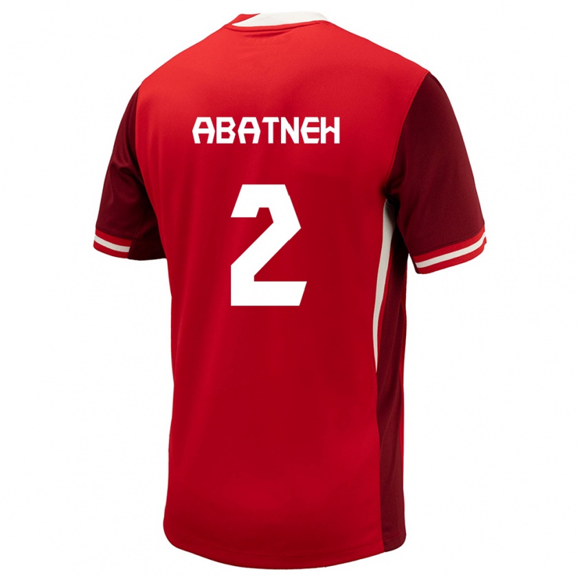 Kandiny Damen Kanada Noah Abatneh #2 Rot Heimtrikot Trikot 24-26 T-Shirt