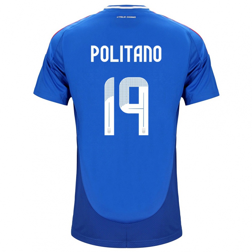 Kandiny Damen Italien Matteo Politano #19 Blau Heimtrikot Trikot 24-26 T-Shirt