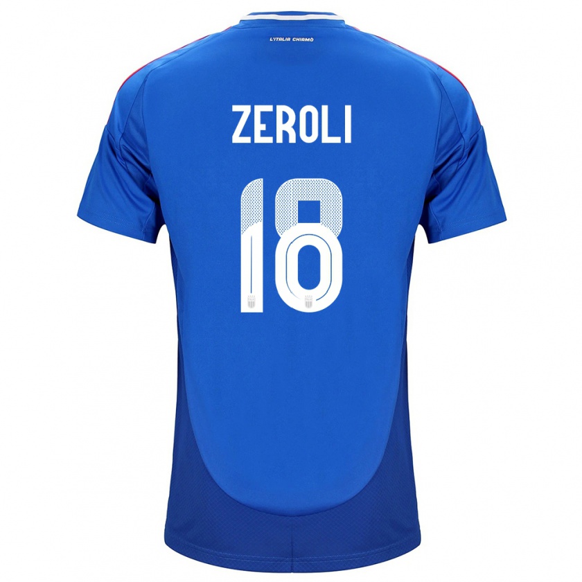 Kandiny Damen Italien Kevin Zeroli #18 Blau Heimtrikot Trikot 24-26 T-Shirt