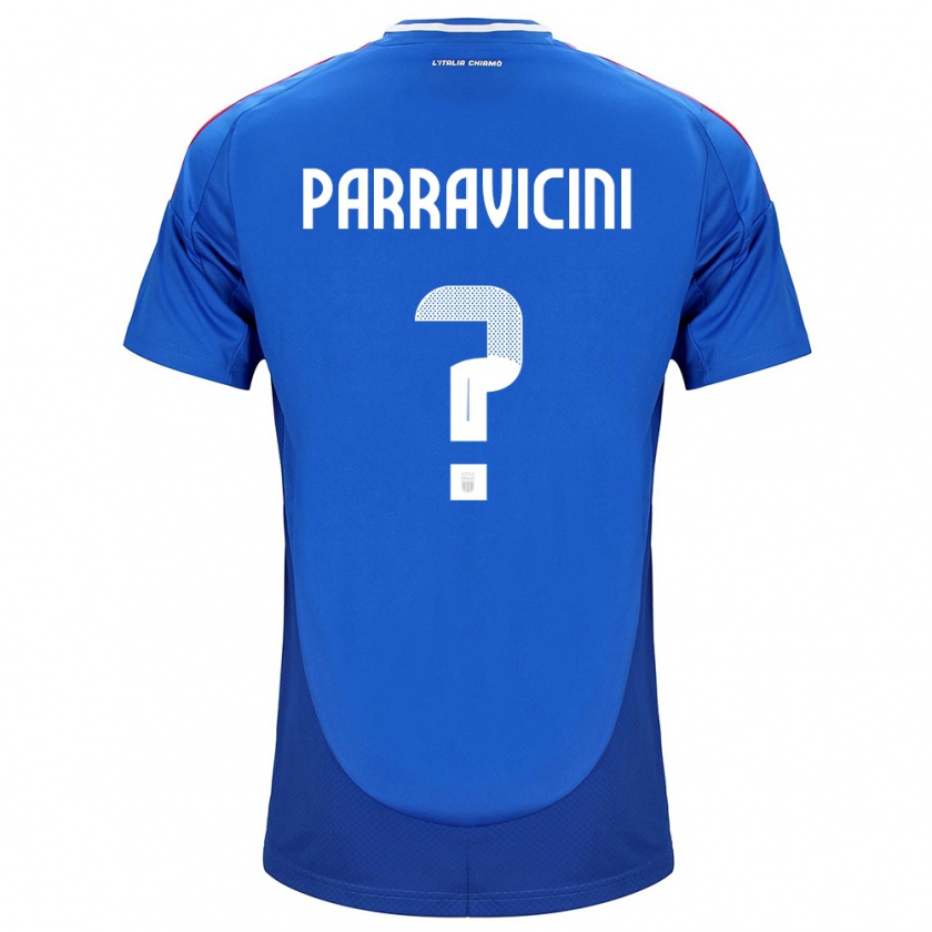 Kandiny Damen Italien Fabio Parravicini #0 Blau Heimtrikot Trikot 24-26 T-Shirt