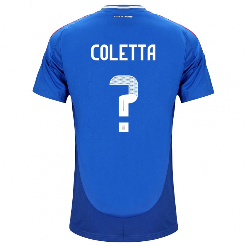 Kandiny Damen Italien Federico Coletta #0 Blau Heimtrikot Trikot 24-26 T-Shirt